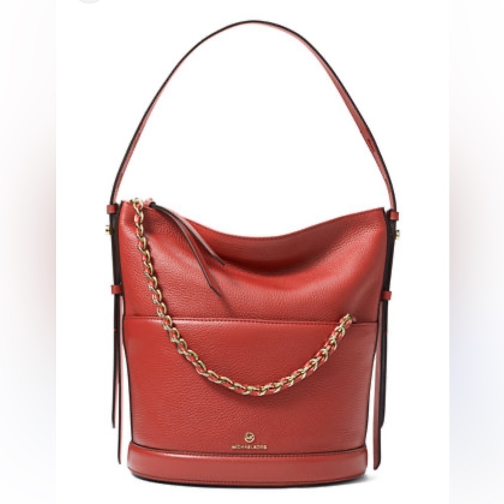 Elegant Micheal kors Reese pink Leather Shoulder Bag